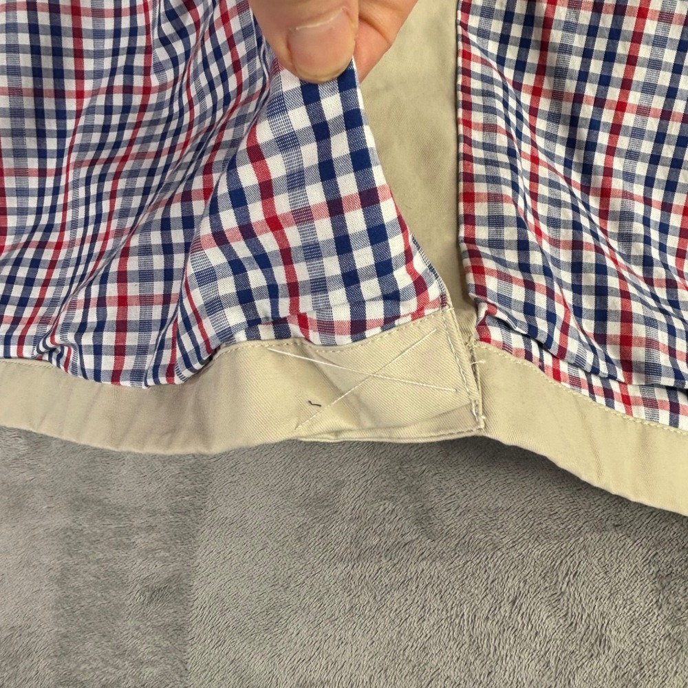 Brooks Brothers Trench Coat Men 46R Beige Regent Fit Belted Cotton Blend Check - Picture 11 of 12